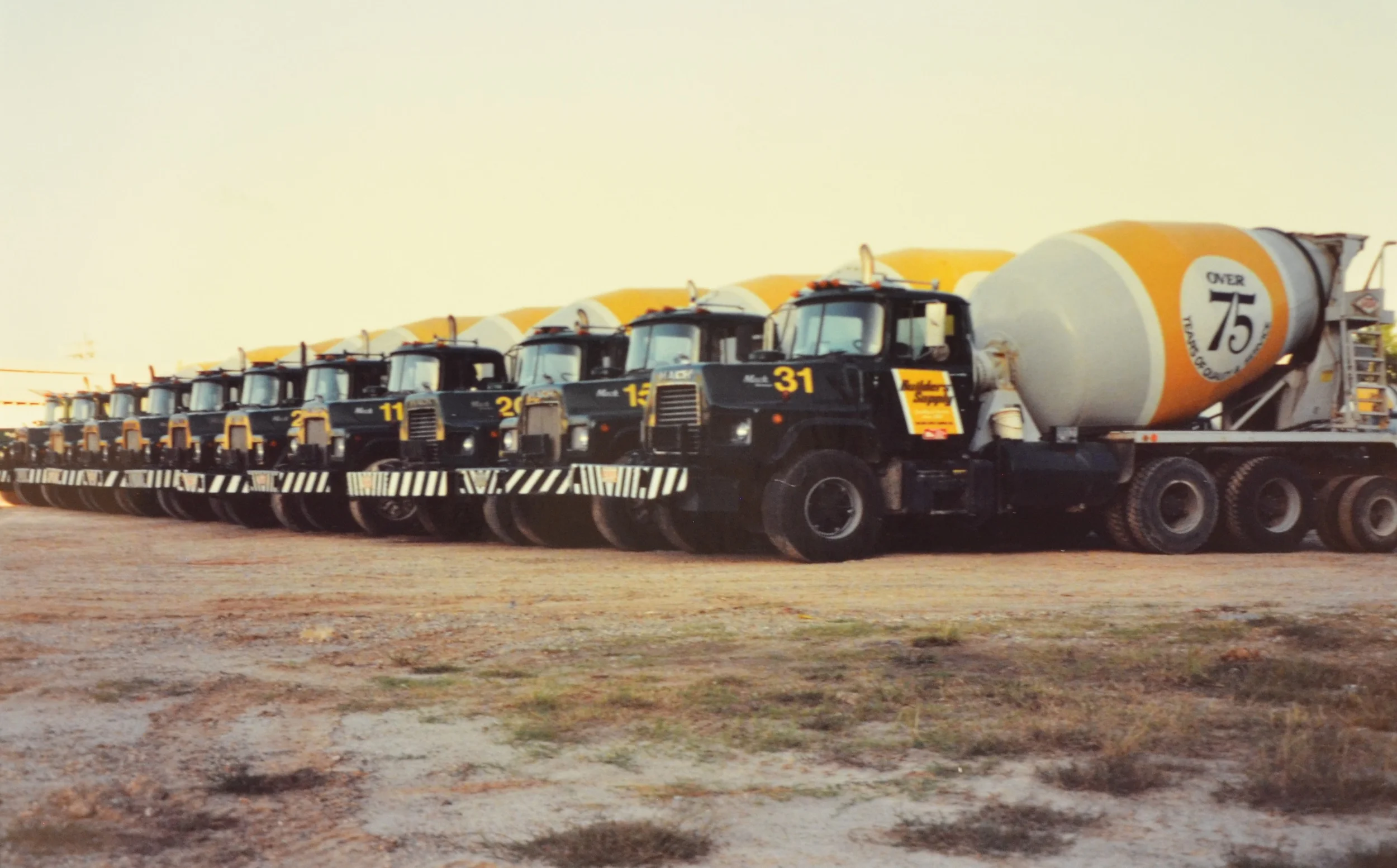 In 1978, Builders Supply started purchasing Mack trucks like these shown here.&nbsp;